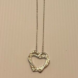 Chic Silver Heart Pendant Necklace
